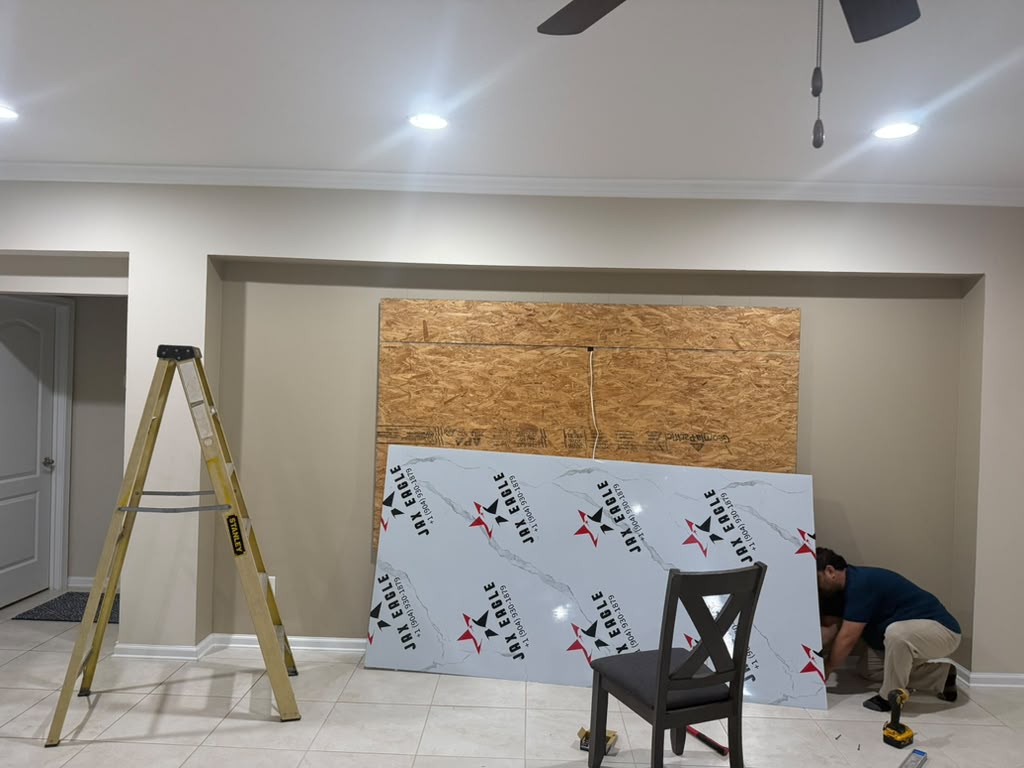 Accent Wall In Progress
